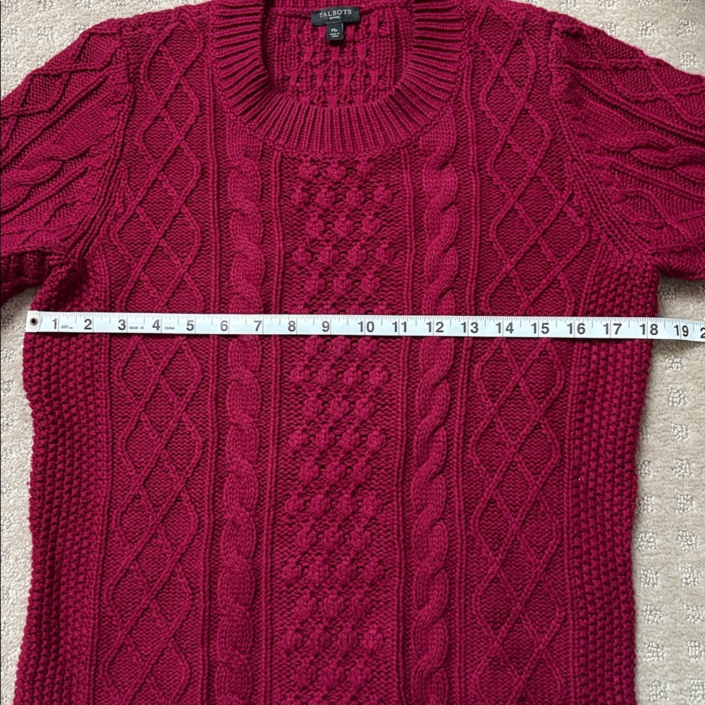 Talbots deep red sweater - Picture 7 of 7